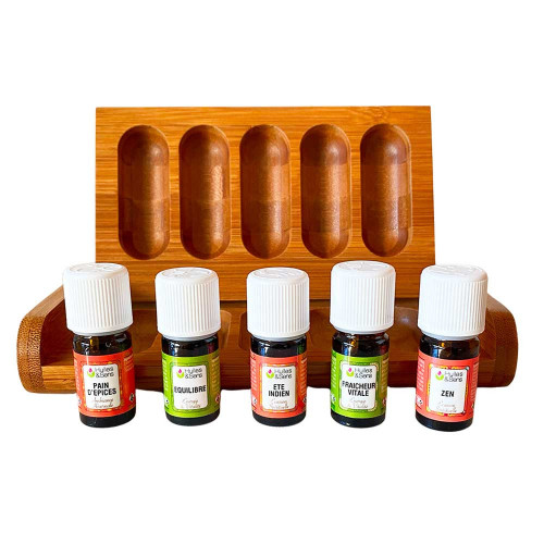 Geschenkbox mit 5 Mischungen ätherischer Öle für Diffusoren