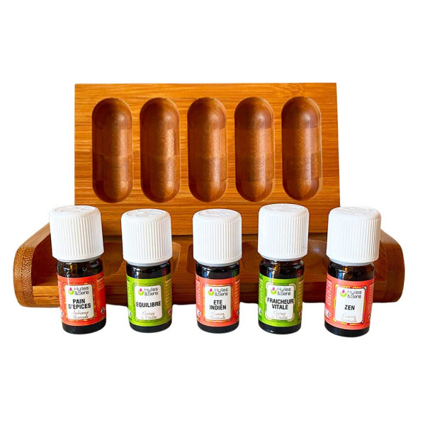 Geschenkbox mit 5 Mischungen ätherischer Öle für Diffusoren