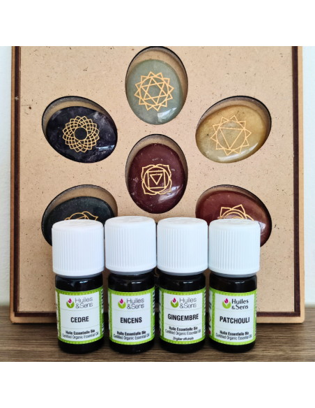 4 huiles essentielles Chakra Racine