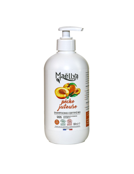 Maëllya Organic Certified Peach Shower Gel Sulfate Free Economy