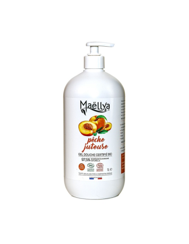 Maëllya Organic Certified Peach Shower Gel Sulfate Free Economy