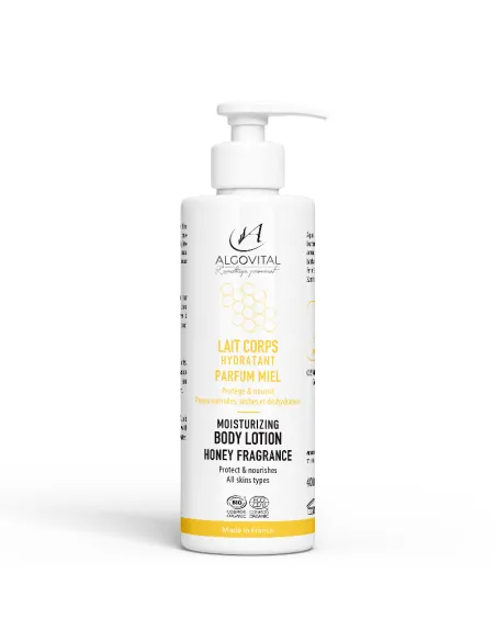 Lait Corps Certifié Bio Hydratant Miel Aloe Vera Karité France Algovital
